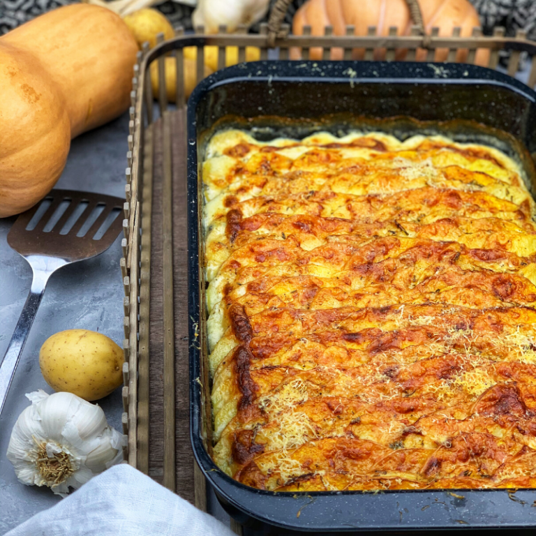 Kartoffel Kürbis Gratin